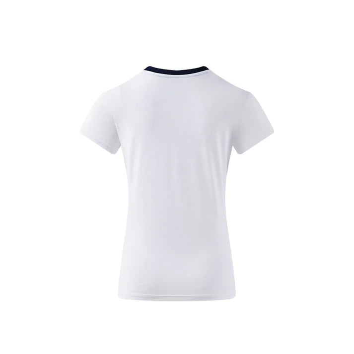 男女同款網羽毛球比賽短袖運動上衣【藍/白】