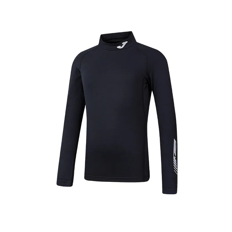 兒童中領緊身長袖衫【藍/白/黑】