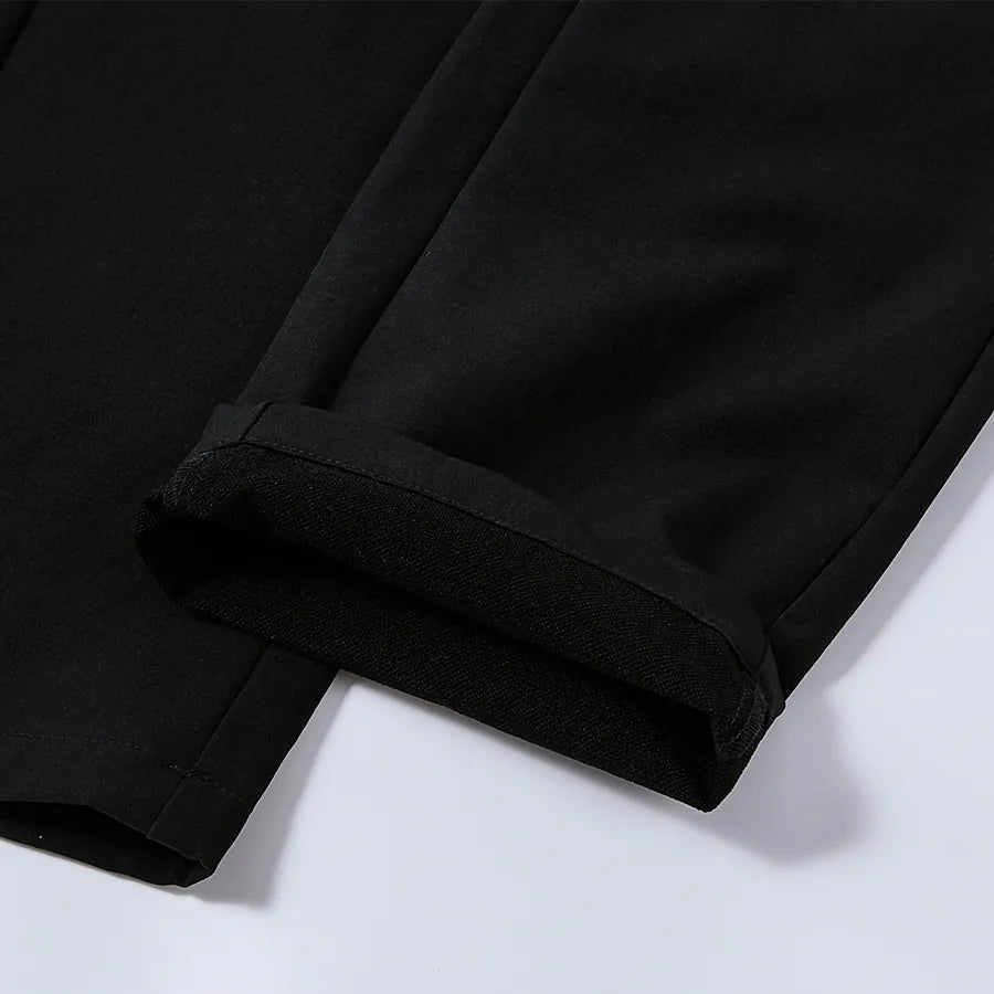 男女同款梭織長褲【黑色】