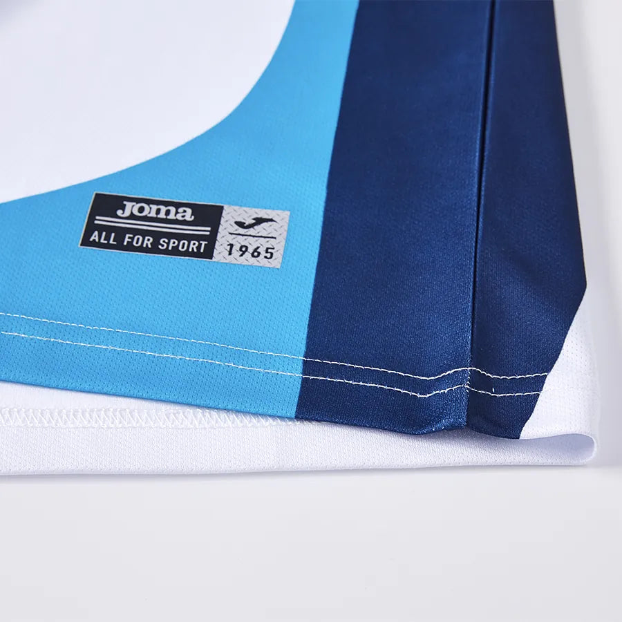 男款透氣網羽球T恤【白藍】