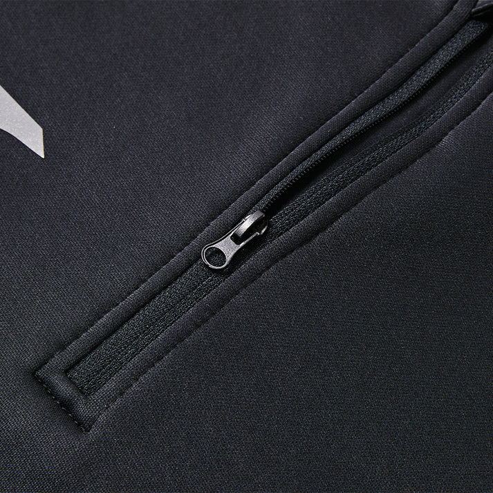 男款加絨半拉鍊長袖上衣 【白/黑/紅/藏青】