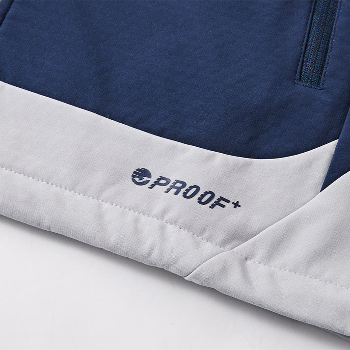 男款輕絨防風連帽外套~獵鷹 II【藏青/白/黑】