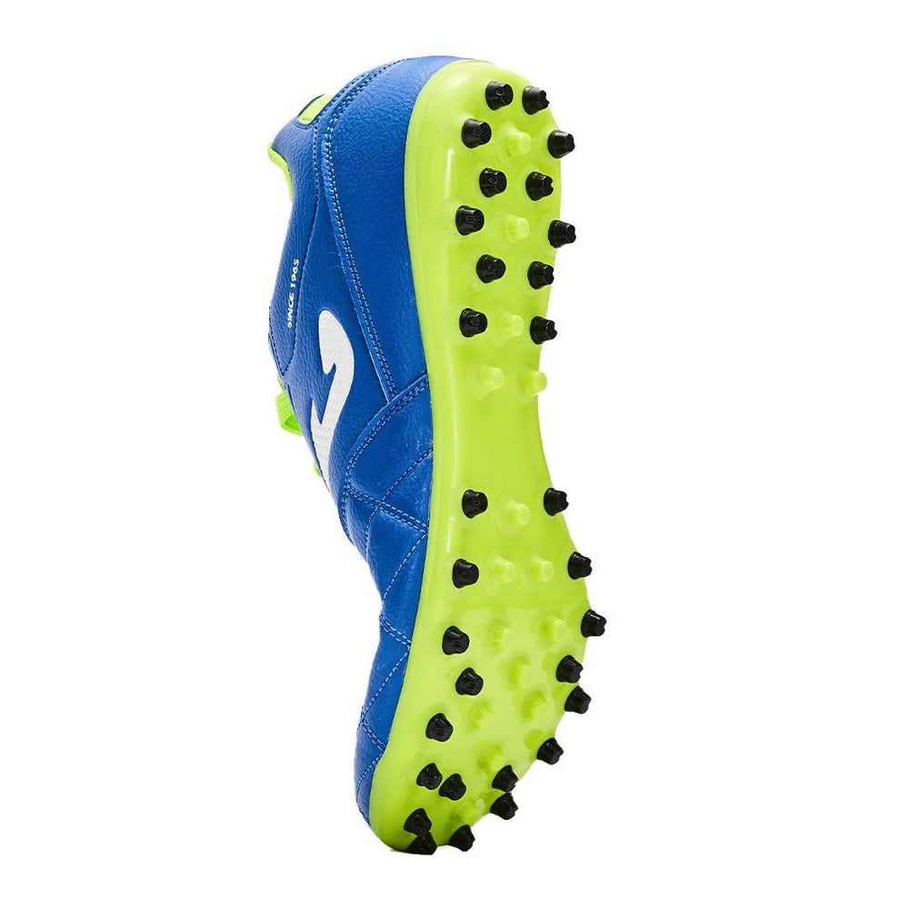 兒童短釘綁帶足球鞋 LIGA T1 - MG【紅/藍】