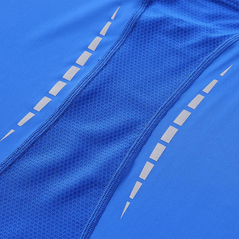 男款UPF50+安全防曬運動短袖【藍】
