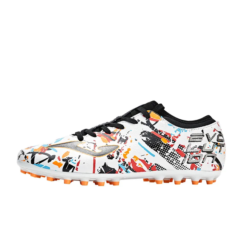 Adult broken spike football shoes EVOLUTION 23 MG white black orange