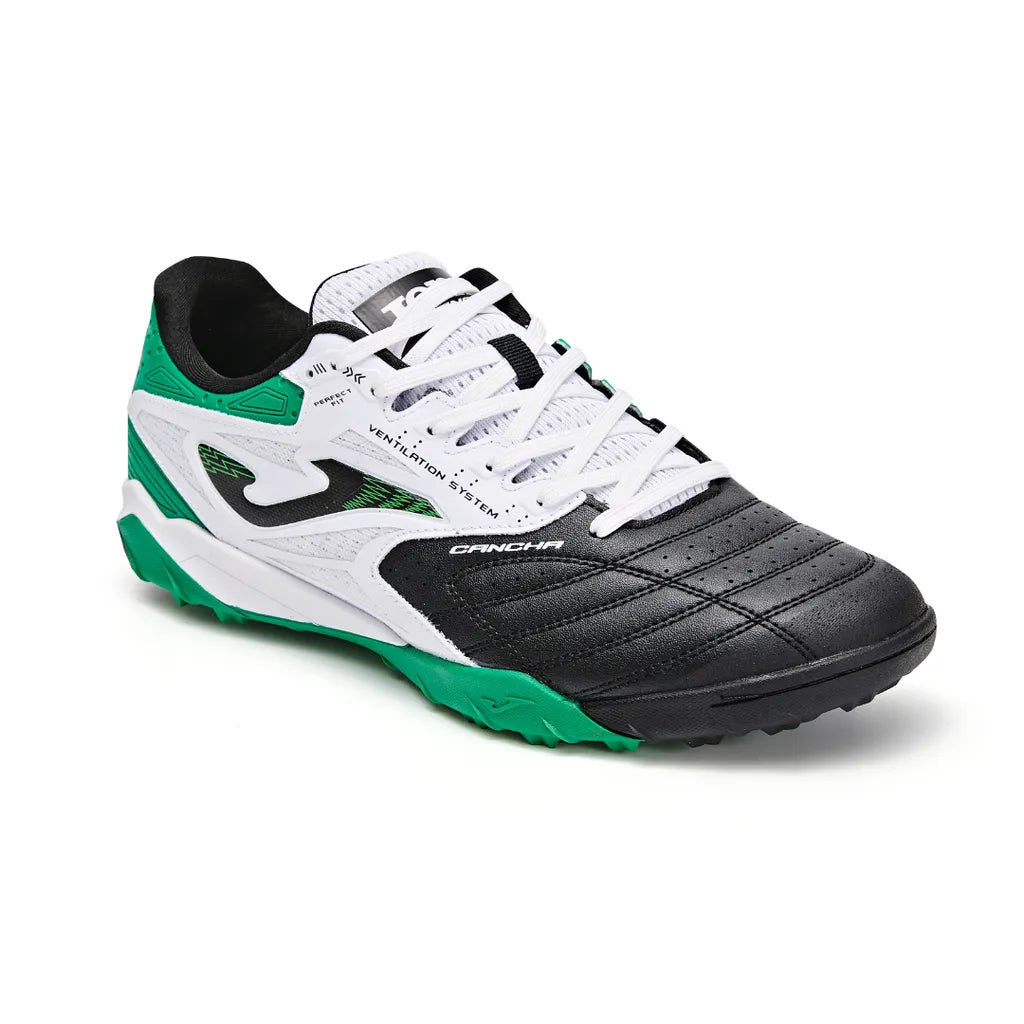 成人碎釘足球鞋CANCHA TF【白黑藍/黑白綠】