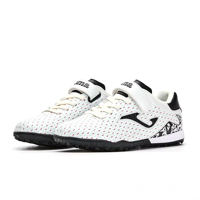 兒童碎釘魔鬼氈足球鞋 GRAFFITI - TF【白黑色】