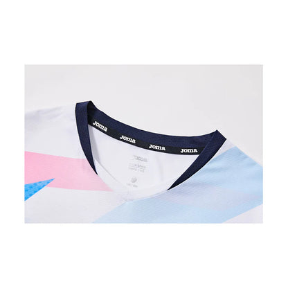 男女同款網羽毛球比賽短袖運動上衣【藍/白】