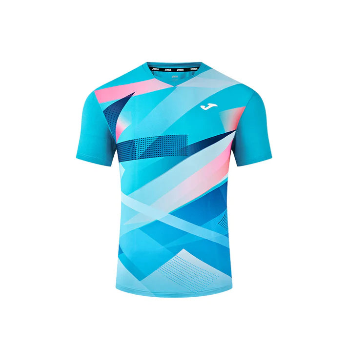 Unisex Badminton Short-Sleeved Sports Top [Blue/White]