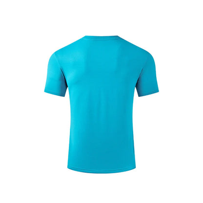 Unisex Badminton Short-Sleeved Sports Top [Blue/White]
