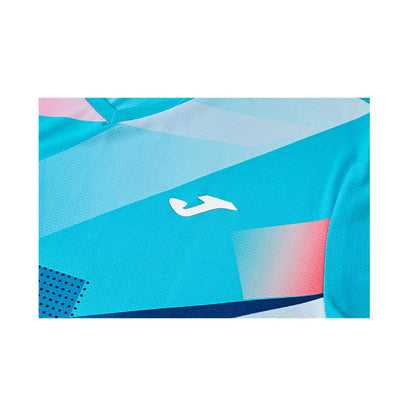 Unisex Badminton Short-Sleeved Sports Top [Blue/White]