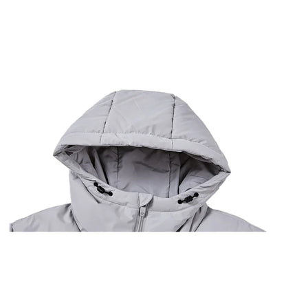 成人連帽短款鋪棉外套【黑/灰/藏青/橄欖綠】