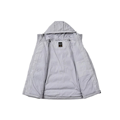 成人連帽短款鋪棉外套【黑/灰/藏青/橄欖綠】