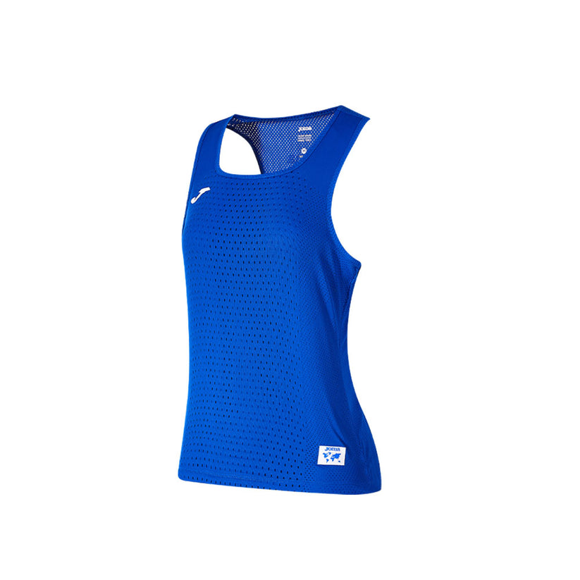 女款馬拉松跑步背心【白/藍】