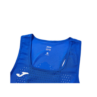 女款馬拉松跑步背心【白/藍】