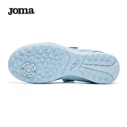 Children's TFARMOR football shoes with broken nails and Velcro [red and white/grass green/blue and yellow]