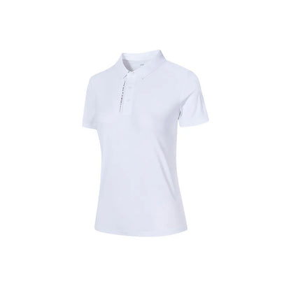 Women's soft short-sleeved POLO shirt [black/white/pink/bean paste green]