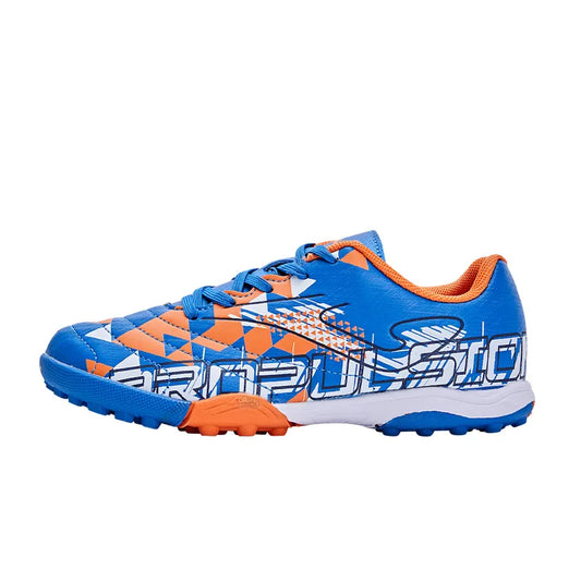Children's spiked soccer shoes PROPULSION JR. - TF [Blue/Orange]