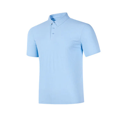 Men's Sun Protection Short-Sleeved POLO Shirt ~Golf Series [navy/black/white/grey/light blue]