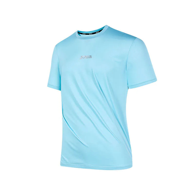 Men's cool quick-drying short-sleeved T-shirt [navy blue/light aqua/white/black]