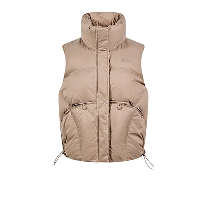 Women's down vest [beige/khaki/black]