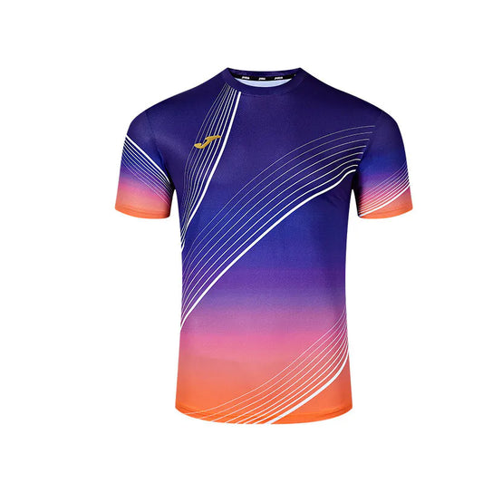 Men's Tennis & Badminton T-Shirt~CHROMA [blue orange/pink green]