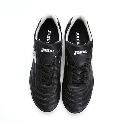 Children's kangaroo leather shredded football shoes COLOR RETRO TF [black]