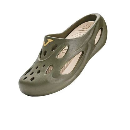 HOLLOW Slippers ~ Unisex Style [military green/light gray/black]