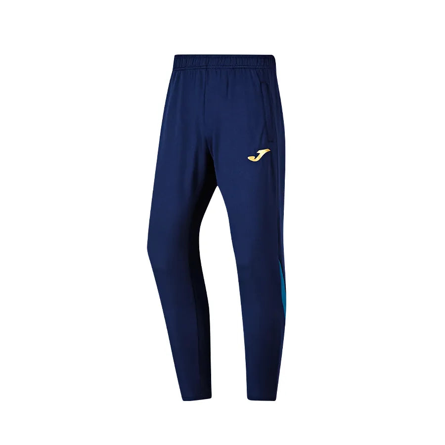 Men's autumn and winter knitted suede training pants [black/navy blue]