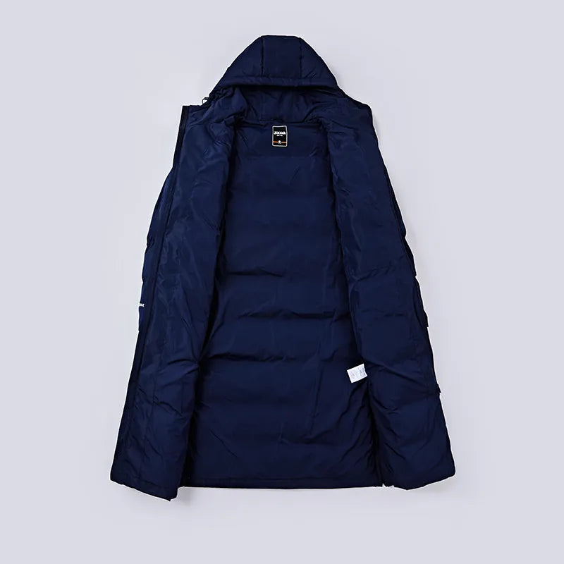 Men's long hooded cotton jacket [black/navy blue] 