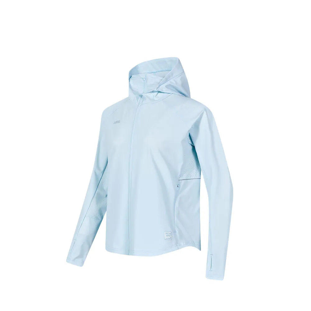 Women's sun protection jacket [white/light gray/lime green/light blue]