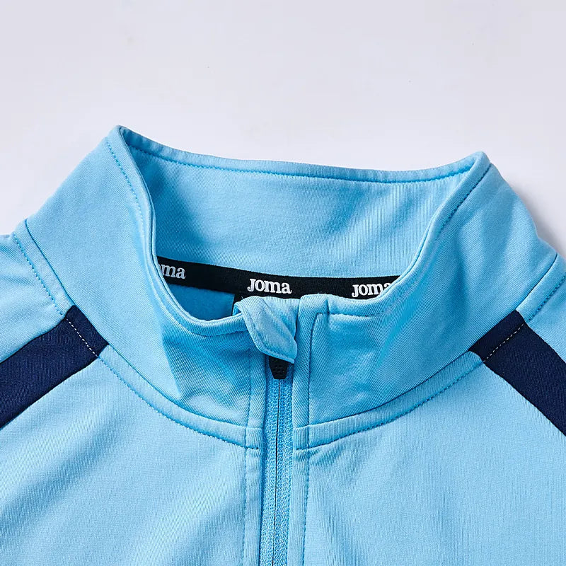 Half-zip long-sleeved training T-shirt [white/black/red/sky blue/light blue/light green]