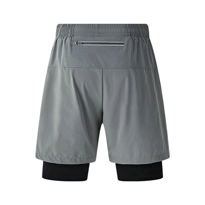 Men's 2 In 1 Shorts [black/grey]