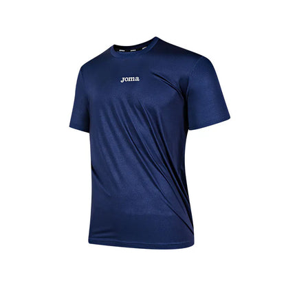 Men's cool quick-drying short-sleeved T-shirt [navy blue/light aqua/white/black]