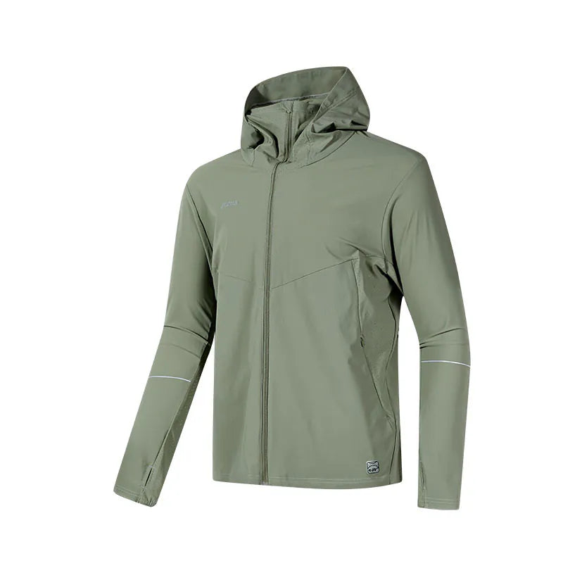 Men's icy sunscreen hooded jacket [light blue/dark gray/white]
