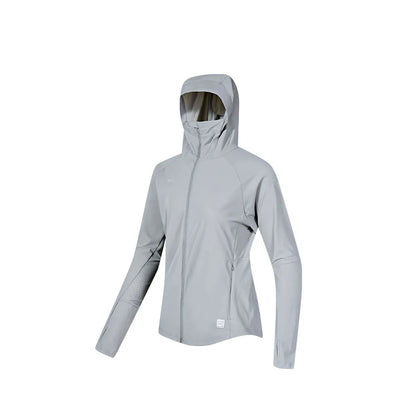 Women's sun protection jacket [white/light gray/lime green/light blue]