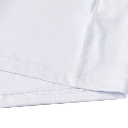 Children's round neck tight long-sleeved shirt [white/black] 