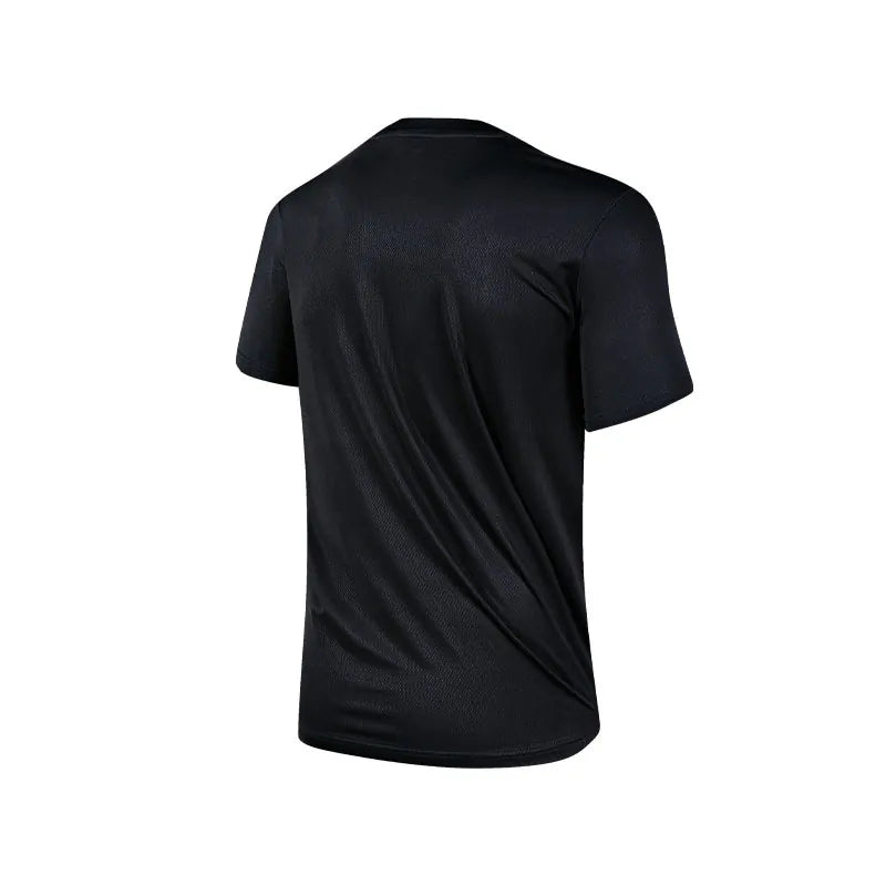 Men's cool quick-drying short-sleeved T-shirt [navy blue/light aqua/white/black]