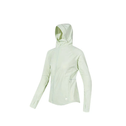 Women's sun protection jacket [white/light gray/lime green/light blue]