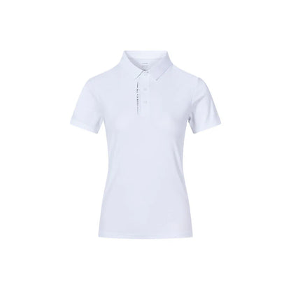 Women's soft short-sleeved POLO shirt [black/white/pink/bean paste green]