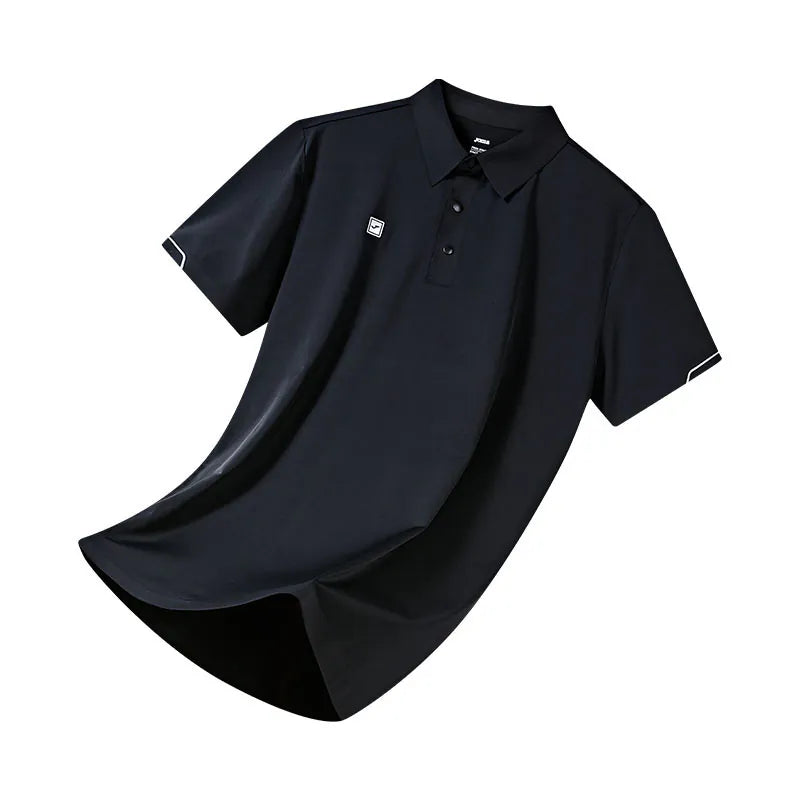 男款防曬短袖POLO衫 菁英時代~高爾夫球系列【藏青/黑/白/灰/淺藍】