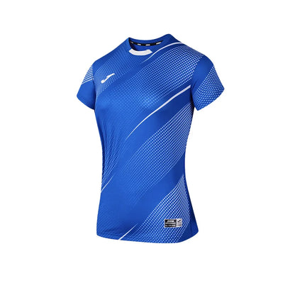 Women's short-sleeved volleyball shirt [green/blue/red] 