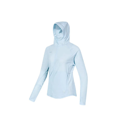 Women's sun protection jacket [white/light gray/lime green/light blue]