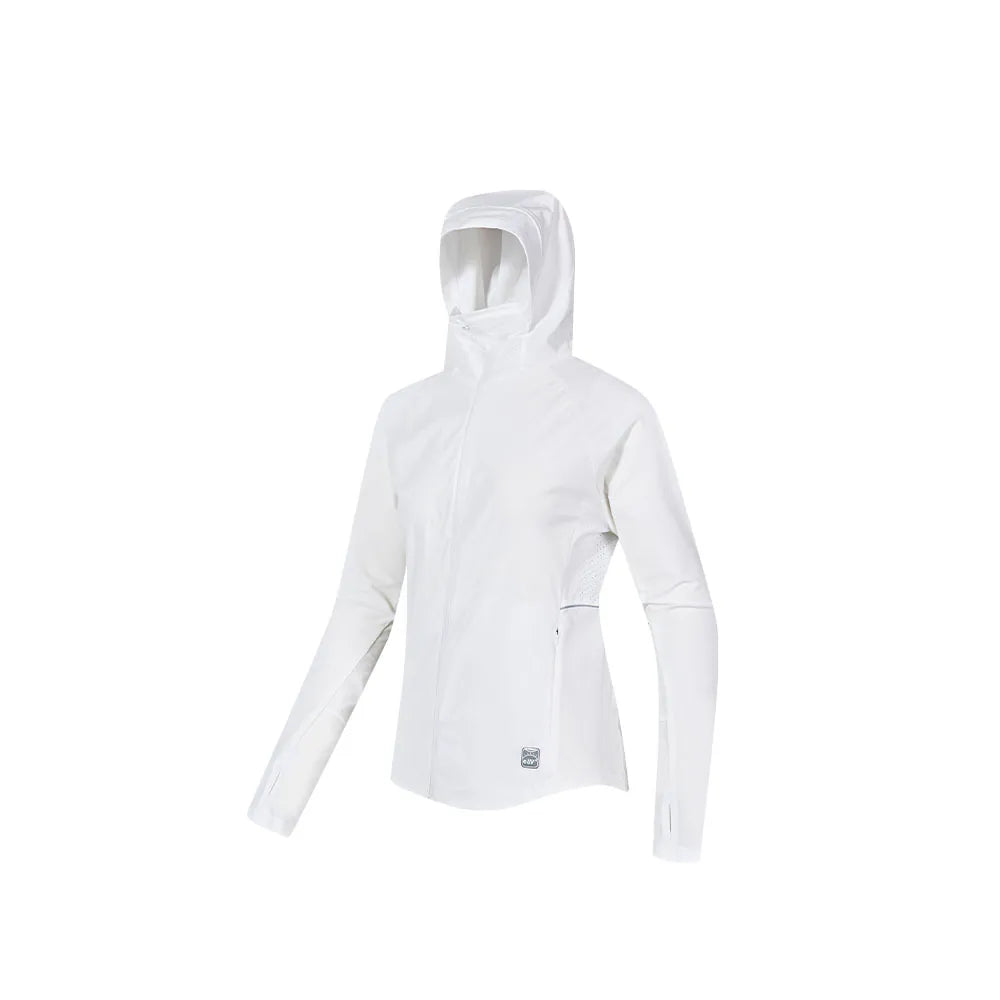 Women's sun protection jacket [white/light gray/lime green/light blue]