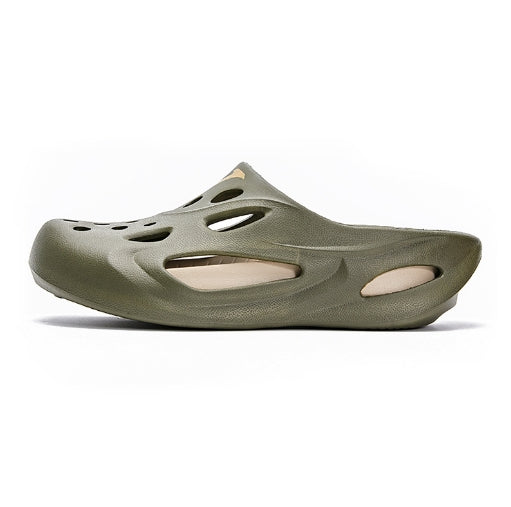 HOLLOW Slippers ~ Unisex Style [military green/light gray/black]