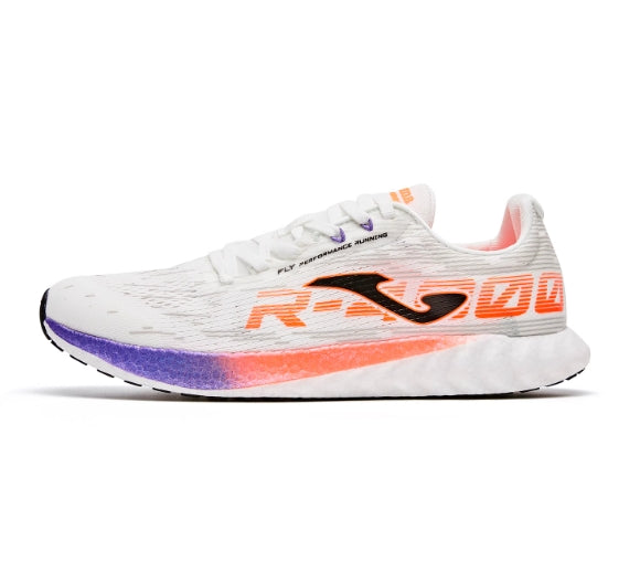 Adult Professional Racing Running Shoes R-4000 [White &amp; Orange]