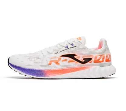 Adult Professional Racing Running Shoes R-4000 [White &amp; Orange]
