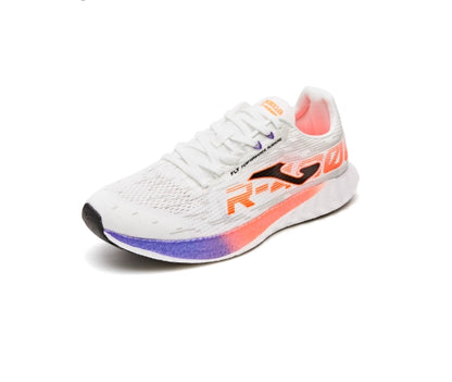 Adult Professional Racing Running Shoes R-4000 [White &amp; Orange]