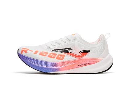 R-1000 Professional Running Shoes with Full-Length Carbon Fiber Plate [White &amp; Orange]