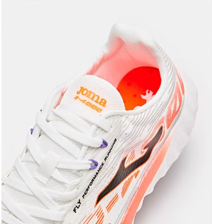 Adult Professional Racing Running Shoes R-4000 [White &amp; Orange]